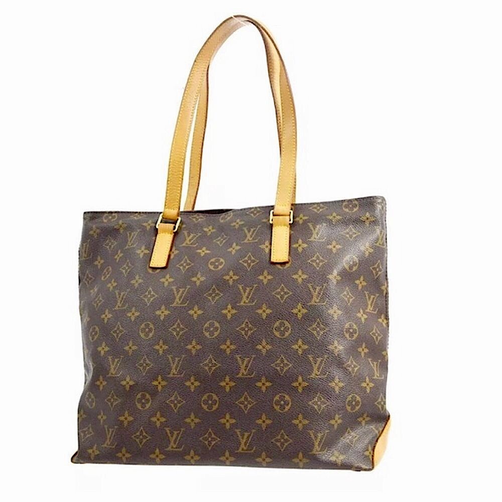 LOUIS VUITTON Monogram Cabas Mezzo Tote Shoulder Bag Larger Than Cabas Piano